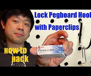 Keep Pegboard Hooks From Falling Out, How to Quickly Secure Any Pegboard Hook With a Paperclip