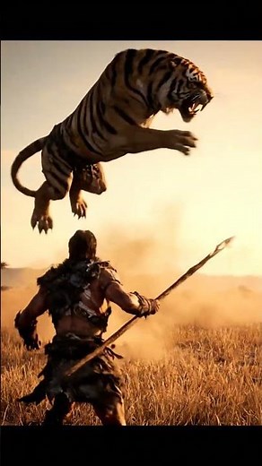 The Fiercest Fight of Prehistoric Times — Saber-Tooth Attack