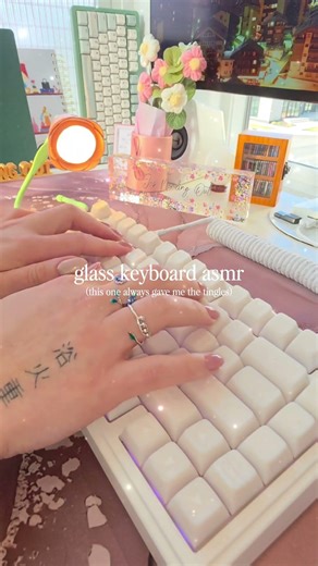 Asmr Typing Sounds ~ Glass Keyboard ~ Enjoy ♡ sleep, tingles, meditation #asmrsounds #asmr #typing