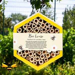 Hexagon Wooden Bee House Hotel Garden Decor Gift Stackable Insect Eco Friendly | eBay UK