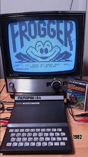 Frogger loaded on Timex Sinclair 1000, 1982 #shorts #retrogaming