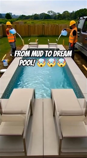 Mud Pit → Dream Backyard Pool! 🏊‍♂️ #BeforeAfter #Timelapse