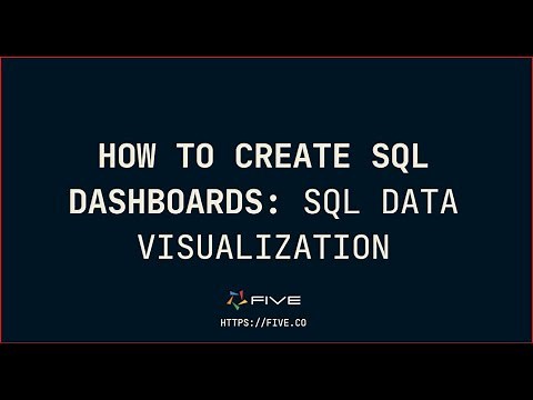 How to Create SQL Dashboards: SQL Data Visualization