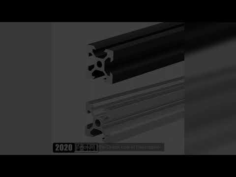 2Pcs Openbuilds 2020 V-Slot Aluminum Profile 100mm-550mm Black/Silver Aluminum Extrusion 20x20mm for