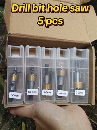 5-Piece Drill Bit Hole Saw Set for Metal and Wood