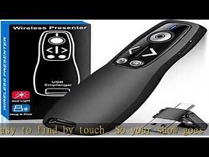 2-in-1 USB Type C Presentation Clicker Wireless Presenter Remote for PowerPoint, Powerpoint Clicker