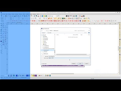 Export your embroidery designs to a default drive location