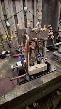 Compound Steam Engine running at dusk #steamengine #steamtoys #modelsteamtrain