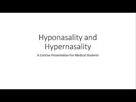 Hyponasality and Hypernasality (Rhinolalia clausa and aperta) - For Medical Students