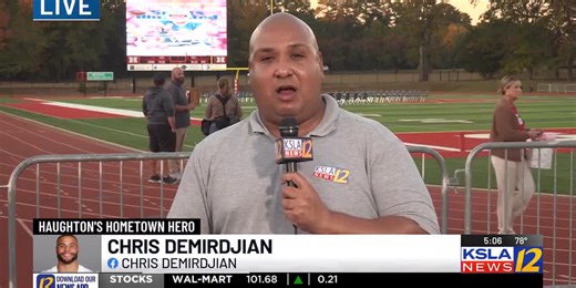 KSLA live at the stadium ahead of Dak Prescott's dedication ceremony at Haughton High School