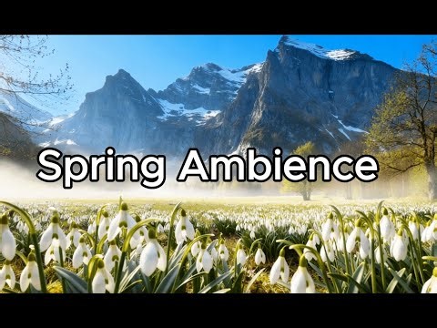 Spring in the Mountains | Snowdrops, Mountains & Morning Mist | Relaxing Nature Sounds