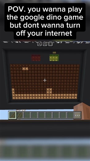 The google dino game in minecraft