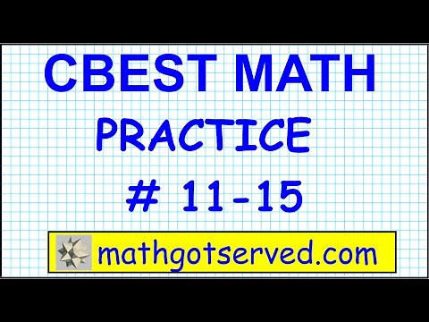 CBEST Math Practice Test # 11 to 15 Solutions Exam pass website locations