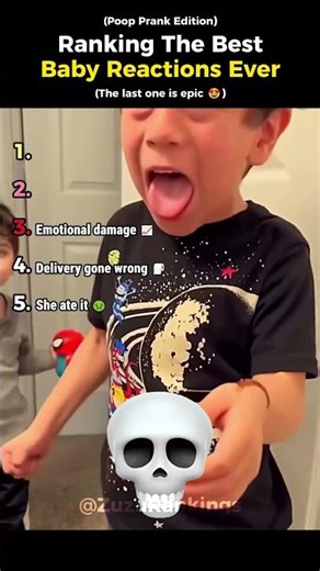 Ranking The Best Baby Reactions Ever (Poop Prank Edition) #baby