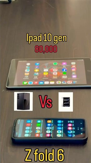 Z fold 6👿 VS ipad mini☠️💀 #ff #shorts
