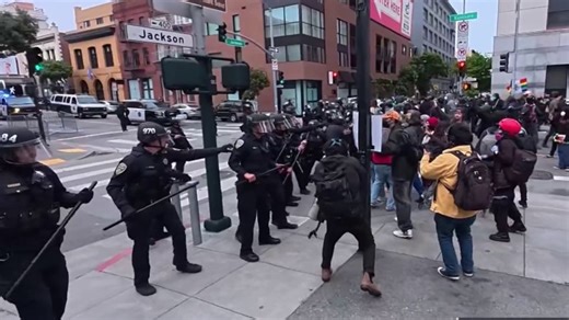 San Francisco protesters gather in solidarity with LA ICE protests