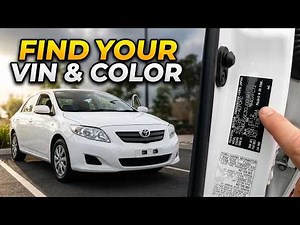 Toyota Corolla 2006 - 2012 VIN Number, Paint Code, Build Date & Tyre Information!