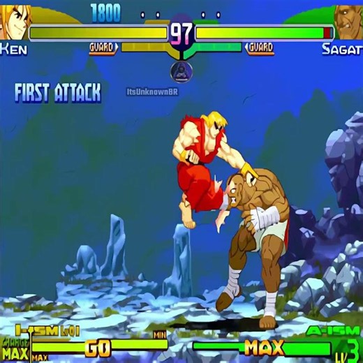 Ken crushes Sagat in Street Fighter Alpha 3 Max!