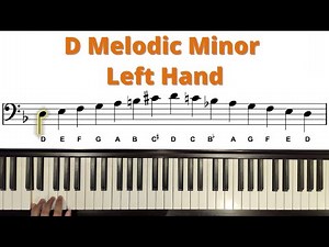 D Melodic Minor Scale - Left Hand | Trinity Grade 1 Scales