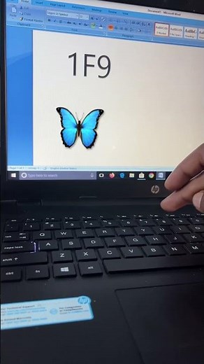 Butterfly 🦋 symbol shortcut key in ms word