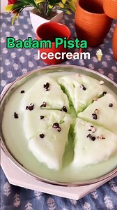 Badam Pista icecream 🥶|| special ice cream #fyp #recipe #icecream ￼