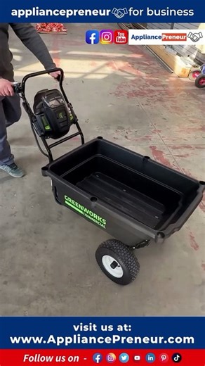Motorized Wheelbarrow With Greenworks Battery
