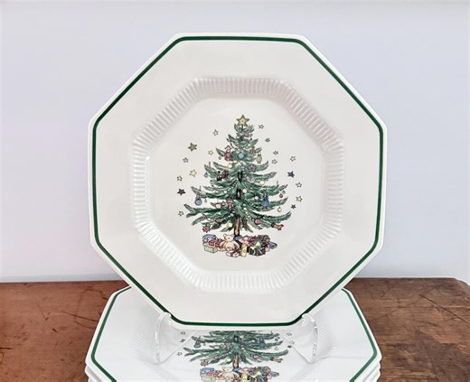 Nikko “christmastime” Dinner Plates, Set of 4 - Etsy