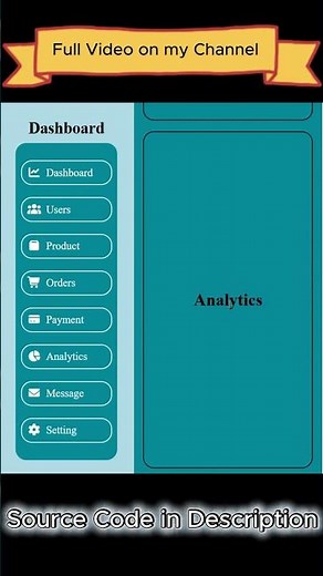 Responsive Admin Dashboard using HTML & CSS Only (No JavaScript)