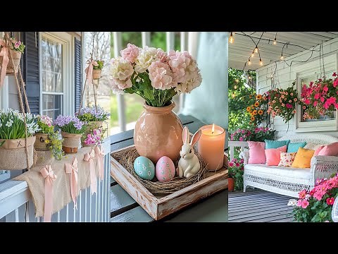 Revamp Your PORCH: Vintage Farmhouse EASTER Decor Ideas for a Fresh Spring!