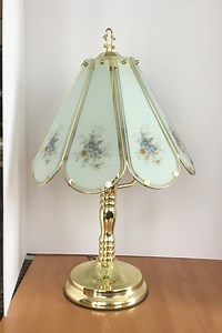Vintage Blue Flowers Touch Table Lamp, 8 Panel Tiffany Style Lamp - Etsy