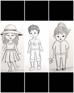 682K views · 14K reactions | Let's draw cute little girl and cute little boy | Drawing Book | Facebook