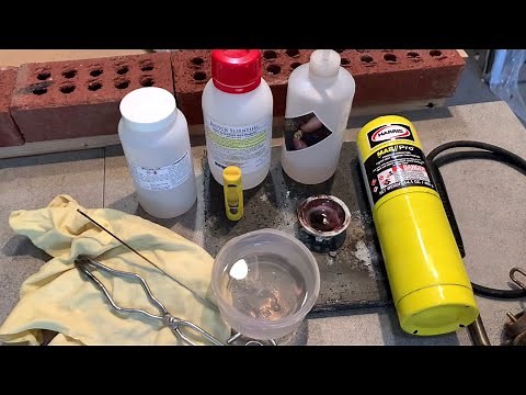 Recovering Gold with Mercury from crushed gold ore, Melting a Gold Button!