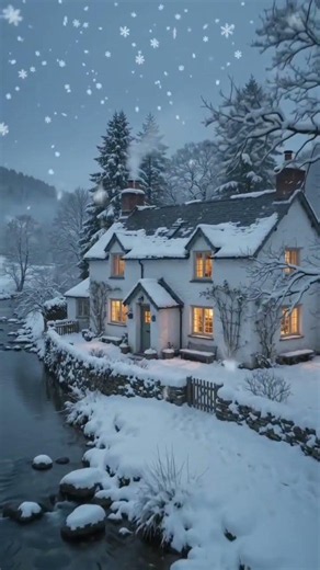 POV: You're waking up in this snowy cottage