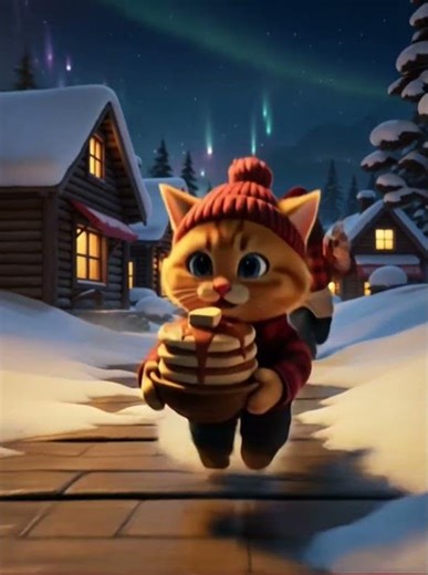 🐾🥞 Pancake Panic in Canada! | Cat Chase #pixarstyle #viral