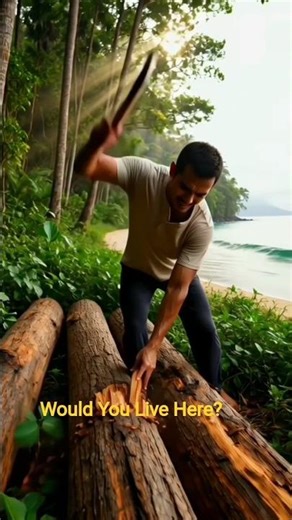 Amazing Boat House Build from Jungle Wood 🌊🏡 | #SurvivalSkills #viralvideo