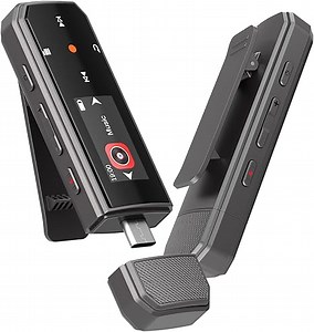 64GB Tragbarer MP3 Player Mit Bluetooth 5.3, Ein-Klick-Aufnahme, Typ-C Und USB, Clip, UKW-Radio, Mobiltelefon-Verbindung, Unabhängige Lautstärketaste