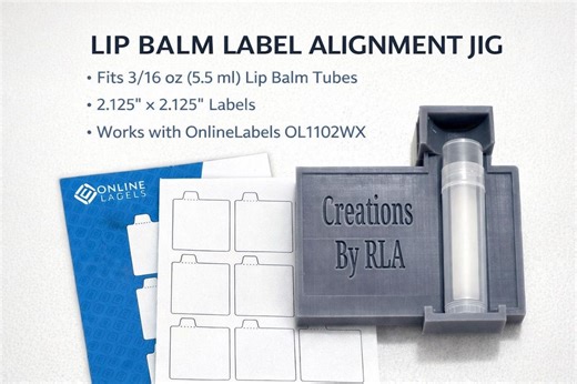 Lip Balm Label Alignment Jig | Resin Printed Tool for 3/16 Oz Tubes - Etsy