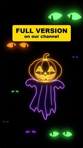 Spooky Eyes & Pumpkin Ghost | Halloween Screensaver No Sound #background