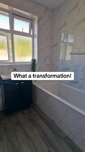 4K views · 4 comments | Transform your bathroom easily, by installing panels over your existing tiles  ✨ Our panels are: ✅ Low Cost ✅ High Quality ✅ Easy To Install  White Marble PVC Panel 8mm & Dark Grey Oak flooring | DBS Bathrooms | Facebook