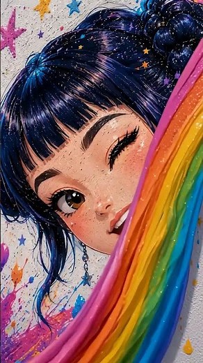 Mira Creates Incredible Hair Art! ✨💇‍♀️ #viral #DIY