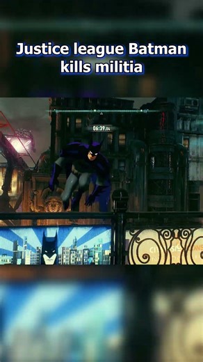 Batman makes militia fall to his death #batman #dc #gaming #gameplay #shorts