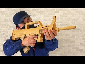 How to Make a Highly Detailed Cardboard Assault Rifle (Bullpup Rifle) - DIY Weapon Craft