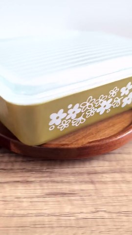 Pyrex Spring Blossom Casserole Dish With Lid, Avocado Green Glass Bakeware - Etsy