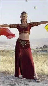 Belly Dance with Large Silk Flutter Fans | Flowing Veil Fan Performance