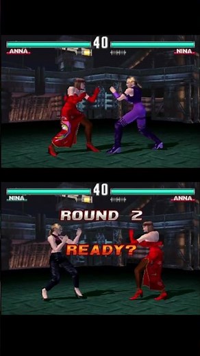 Nina Williams vs Anna Williams - Anna Williams vs Nina Williams [Tekken 3] Full Power Attack