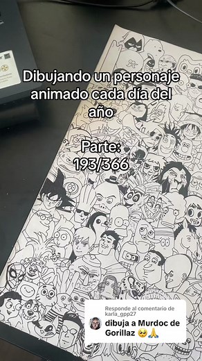 Día 193: Dibujando a Murdoc de Gorillaz