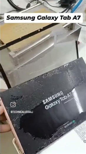 Samsung galaxy tab A7 crack screen Gorilla glass replacement #technicalustaaj