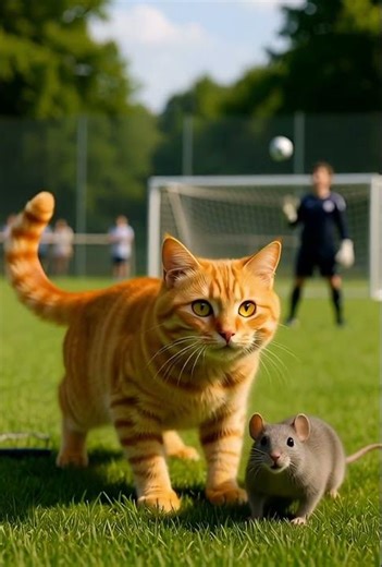 Orenge Cat & Mouse Doing Push-Ups #Shorts #tmroai #funny