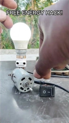STOP Paying for Electricity! 💡 How to Turn a DC Motor into a FREE Power Generator #shorts