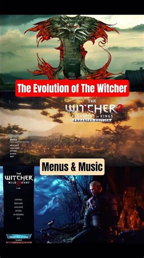 The Evolution of The Witcher Menus & Music #shorts #thewitcher